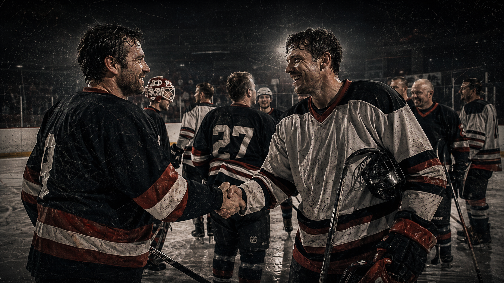Players shaking hands after a game
